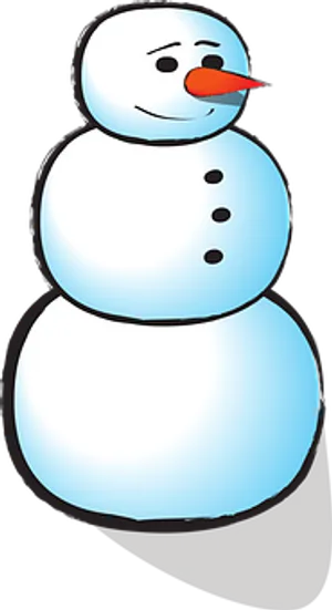 Cartoon Snowman Illustration PNG Image