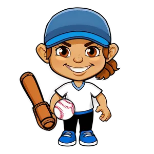 Cartoon Softball Clipart Png Nid90 PNG Image