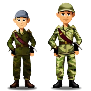 Cartoon Soldiers Png 06122024 PNG Image