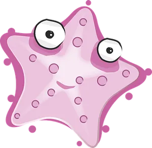 Cartoon Starfish Character PNG Image