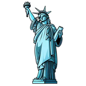 Cartoon Statue Of Liberty Drawing Png Oyt PNG Image