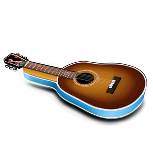 Cartoon Style Acoustic Guitar Png 06122024 PNG Image