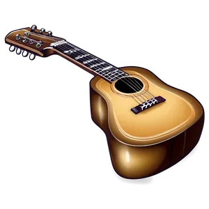 Cartoon Style Acoustic Guitar Png 56 PNG Image