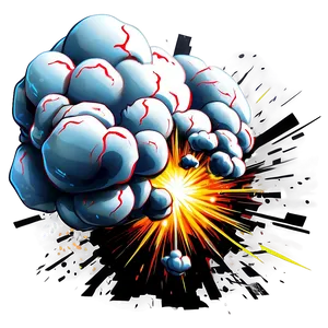 Cartoon Style Explosion Graphic PNG 04302024