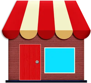 Cartoon Style Storefront PNG Image