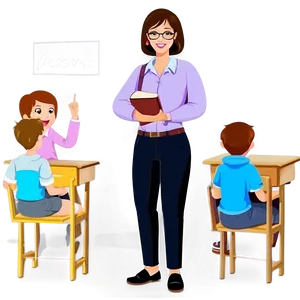 Cartoon Teacher Png Ajy79 PNG Image