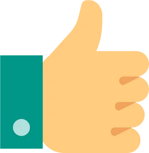 Cartoon Thumbs Up Graphic PNG Image