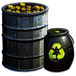 Cartoon Toxic Waste Barrel Png Qai PNG Image