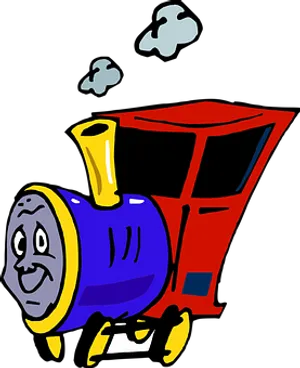 Cartoon Train Character Illustration PNG Image