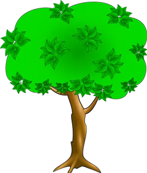 Cartoon Tree Illustration PNG Image