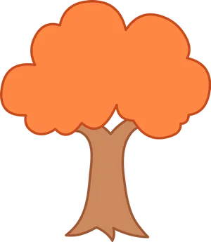 Cartoon Tree Simple Background PNG Image