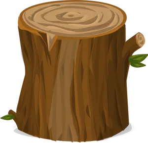 Cartoon Tree Stump Illustration PNG Image