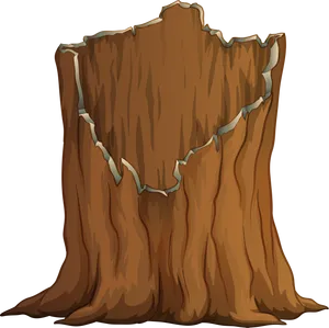 Cartoon Tree Trunk Illustration PNG Image