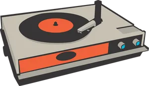 Cartoon Turntable Graphic PNG Image