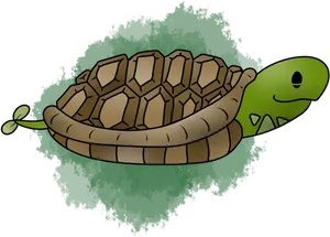 Cartoon Turtleon Green Background.png PNG