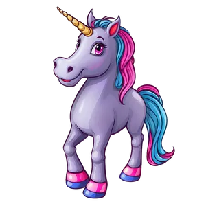 Cartoon Unicorn Clipart Png Qpb PNG Image