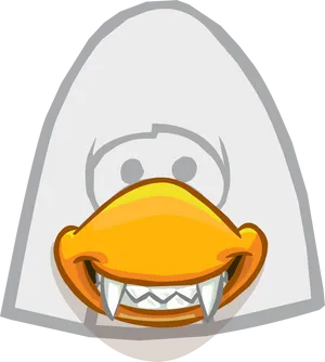 Cartoon Vampire Duck Vector PNG Image