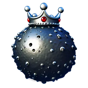 Cartoon Virus With Crown Png Iaq51 PNG Image