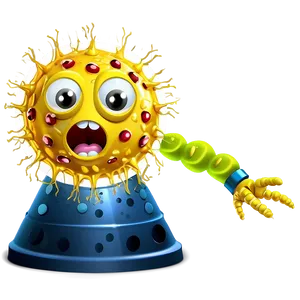 Cartoon Virus With Face Png 48 PNG Image