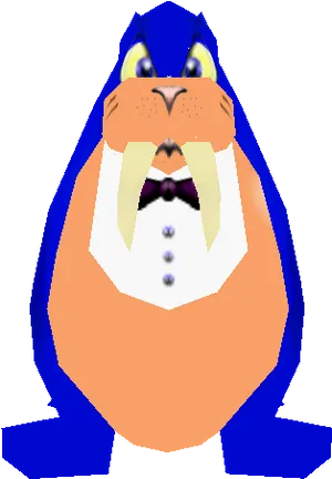 Cartoon Walrusin Tuxedo.png PNG Image