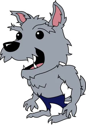 Cartoon Werewolf Illustration PNG Image