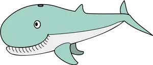 Cartoon Whale Illustration PNG Image