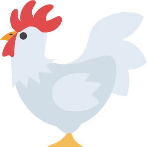 Cartoon White Hen Illustration PNG Image