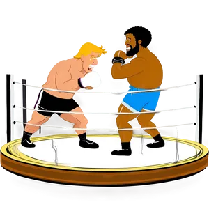 Cartoon Wrestling Ring Illustration Png Hly PNG Image