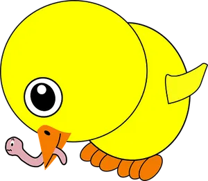 Cartoon Yellow Chick Graphic PNG Image