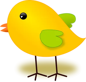 Cartoon Yellow Chick Illustration PNG Image