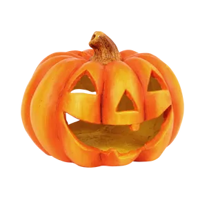 Carved Halloween Pumpkin Black Background PNG Image