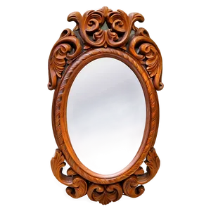 Carved Wood Mirror Frame Png Rtu74 PNG Image