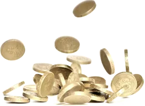 Cascading_ Golden_ Coins PNG Image