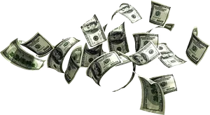 Cascading_ U S_ Dollar_ Bills PNG Image