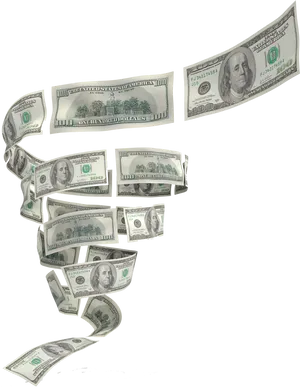 Cascading_ U S_ Dollars PNG Image