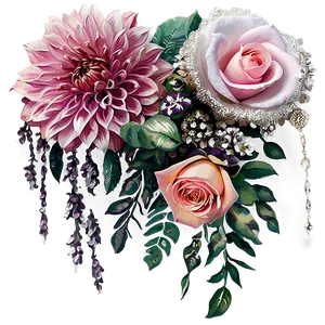 Cascading Wedding Bouquets Png Avv35 PNG Image