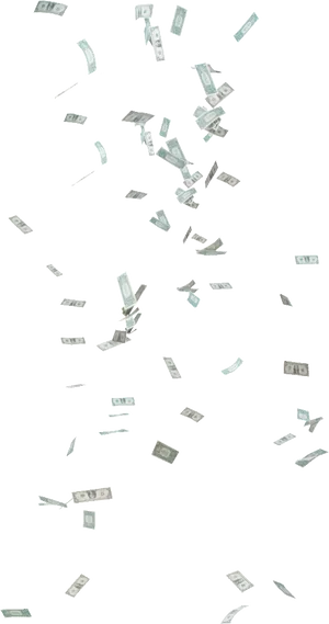 Cash Rain Black Background.jpg PNG Image