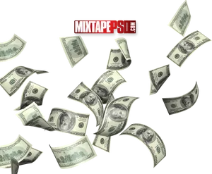 Cash Rain Mixtape Cover Design PNG Image