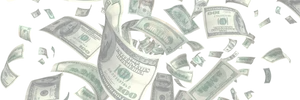 Cash Rain Panorama PNG Image