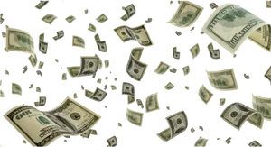 Cash Windfall Falling Money Background PNG Image