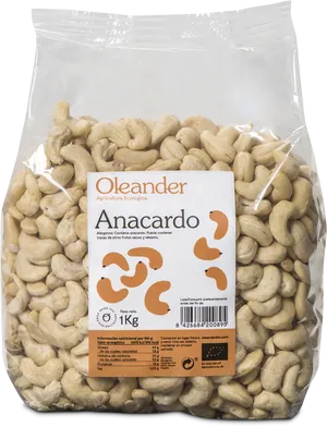 Cashew Nuts Packaging1kg PNG Image