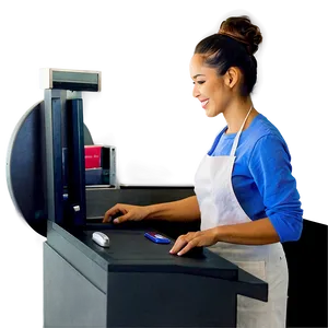 Cashier In Apron Png Rwq84 PNG Image