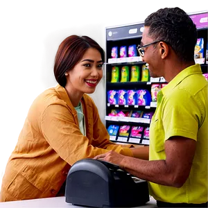 Cashier With Customers Png 06292024 PNG Image