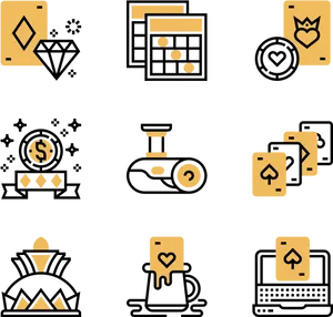 Casino_and_ Gambling_ Icons_ Set PNG Image