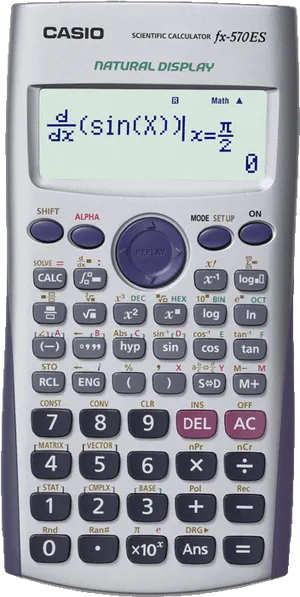 Casio F X570 E S Scientific Calculator PNG Image