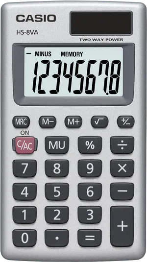 Casio H S8 V A Basic Calculator PNG Image