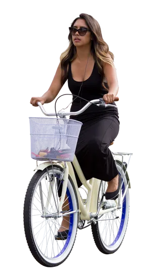 Casual Cyclist Summer Ride PNG Image