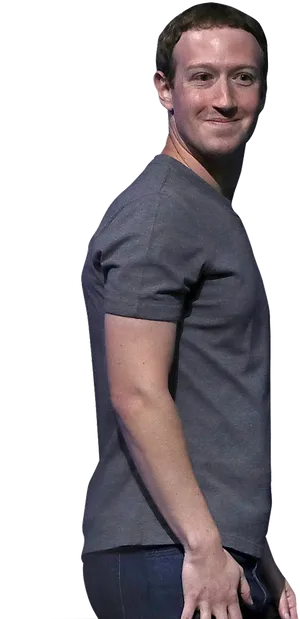 Casual Man Side Pose PNG Image