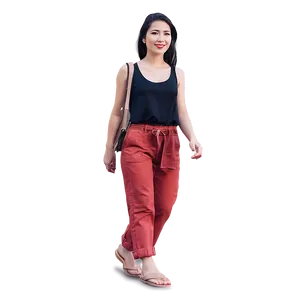 Casual Woman Walking Png Cce PNG Image