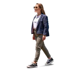 Casual Woman Walking Png Wij72 PNG Image